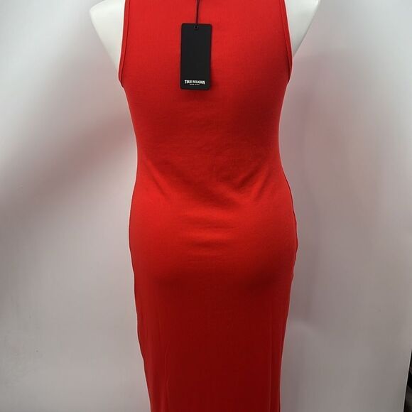 True Religion Poppy Red lace up midi dress XL - Picture 7 of 7
